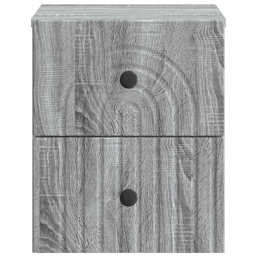 Cabinet de chevet mural 2 pcs Sonoma gris 33 x 34,5 x 40 cm - 6