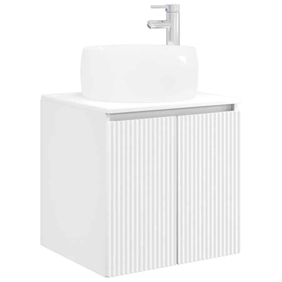 Vanité de lavabo mural Blanc 49,5 x 44,5 x 66 cm - 2