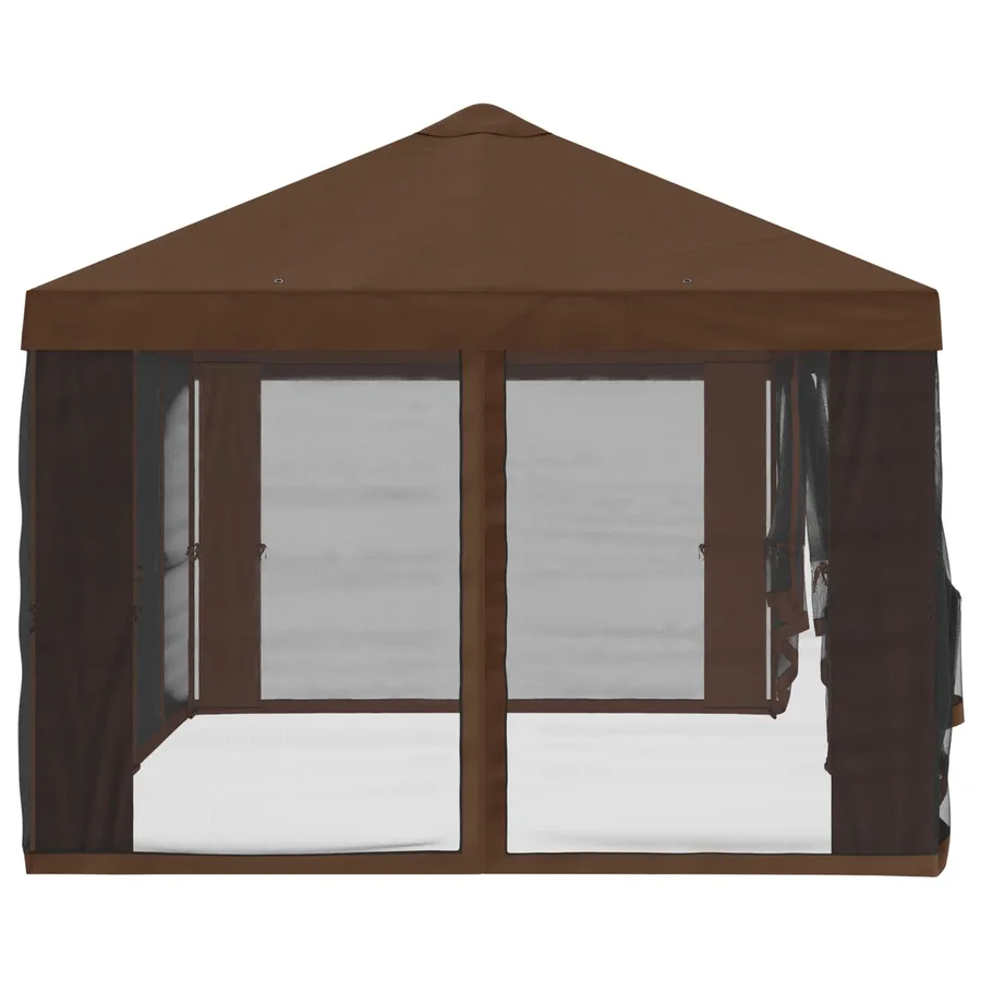 Housse de tonnelle avec murs latéraux Marron 600,5 x 300,5 cm - 6
