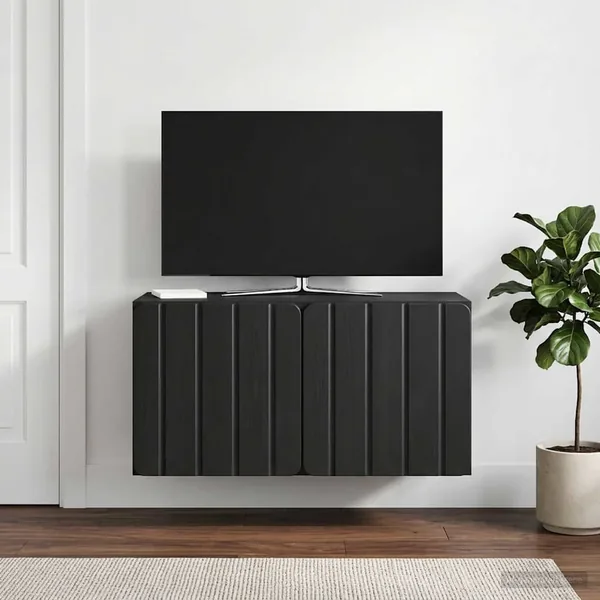 Meuble TV mural 59,5 x 31 x 30 cm Noir Bois d'ingénierie