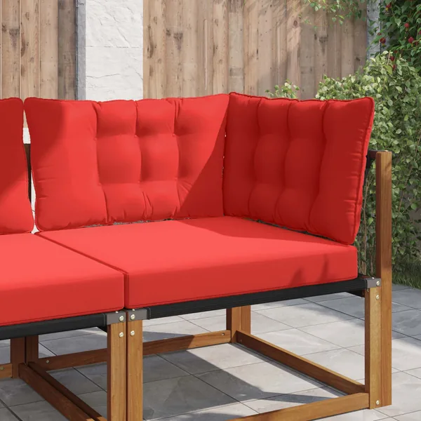 Coussin de canapé d'extérieur Polyester Rouge 80 x 43 x 10 cm