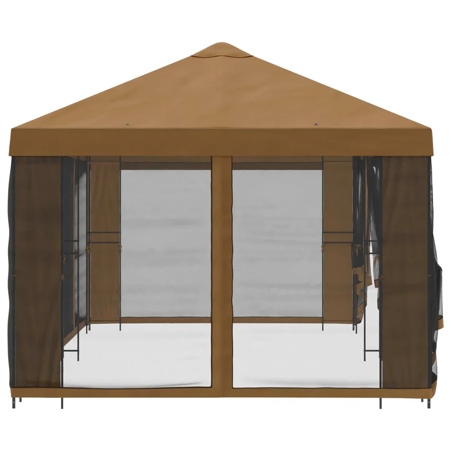 Gazebo avec murs latéraux 6 x 3 m Beige Polyester et Acier 190 - 4