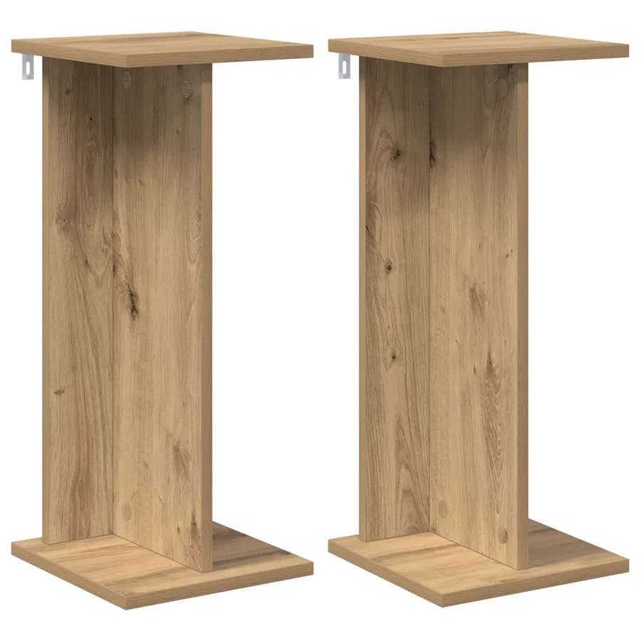 Support de Plante 2 pc Chêne Artisanal 25 x 25,5 x 60,5 cm - 2