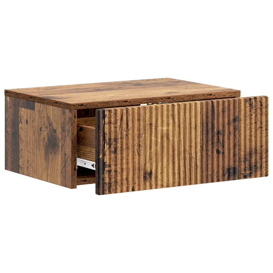 Cabinet de chevet mural 2 pcs Bois ancien 49 x 34,5 x 20 cm - 6