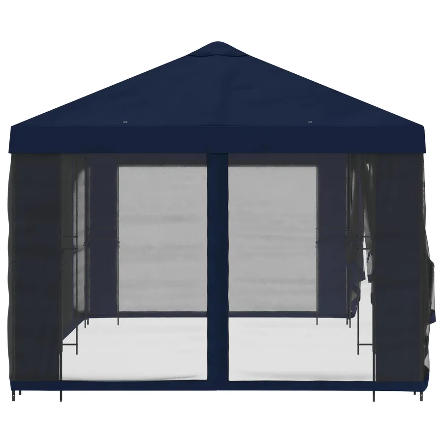 Gazebo avec murs latéraux 6 x 3 m Bleu Polyester et Acier 190 - 4