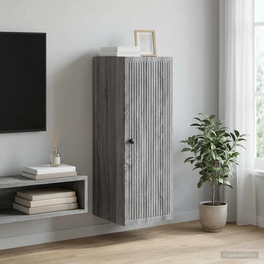 Armoire Murale Sonoma gris 33 x 34,5 x 90 cm Bois d'ingénierie