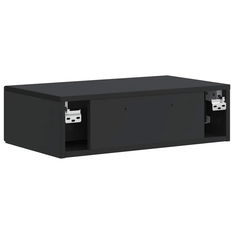 Table d'appoint murale Noir 59 x 34,5 x 17 cm Bois d'ingénierie - 7