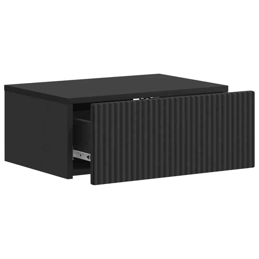 Cabinet de chevet mural 2 pcs Noir 49 x 34,5 x 20 cm - 6