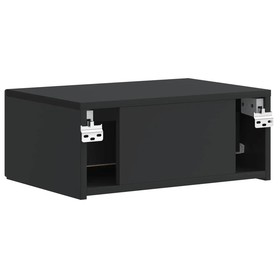 Cabinet de chevet mural 2 pcs Noir 49 x 34,5 x 20 cm - 9