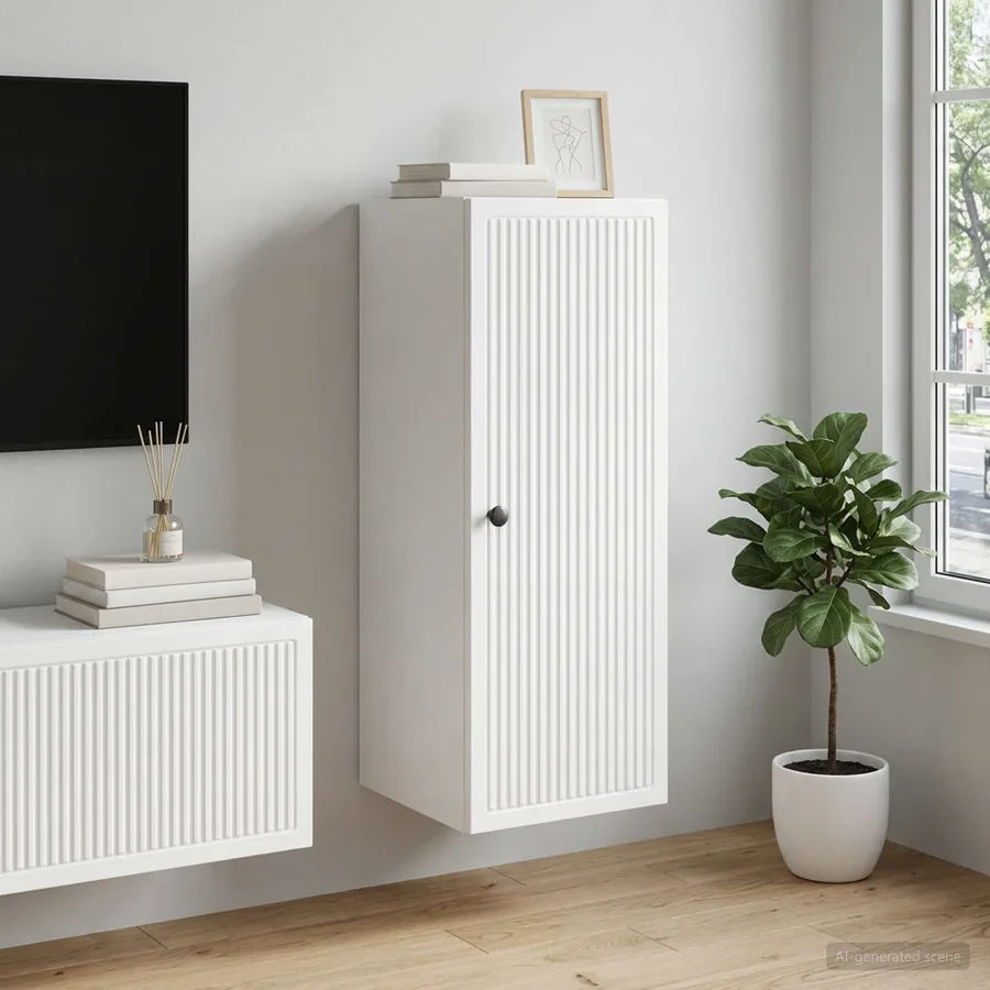 Armoire Murale Blanc 33 x 34,5 x 90 cm Bois d'ingénierie