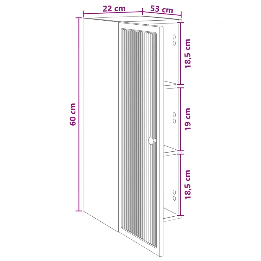 Armoire Murale Blanc 33 x 34,5 x 90 cm Bois d'ingénierie - 9