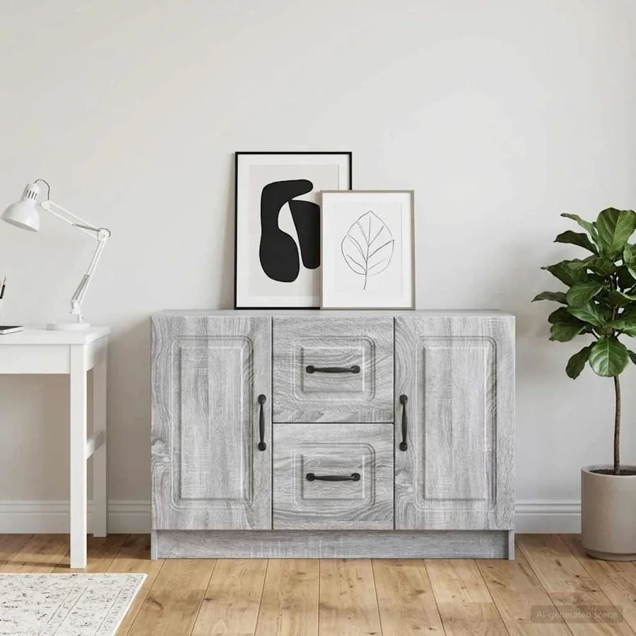 Buffet Sonoma gris 89 x 34,5 x 57 cm Bois d'ingénierie