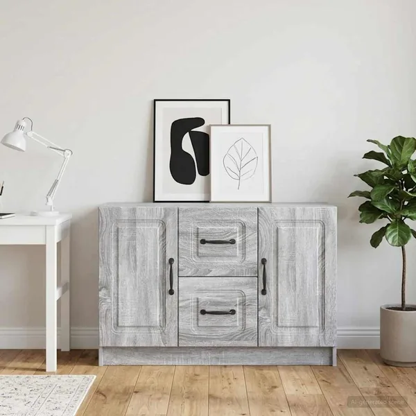 Buffet Sonoma gris 89 x 34,5 x 57 cm Bois d'ingénierie