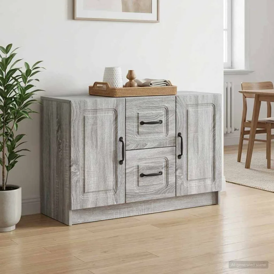 Buffet Sonoma gris 89 x 34,5 x 57 cm Bois d'ingénierie - 4