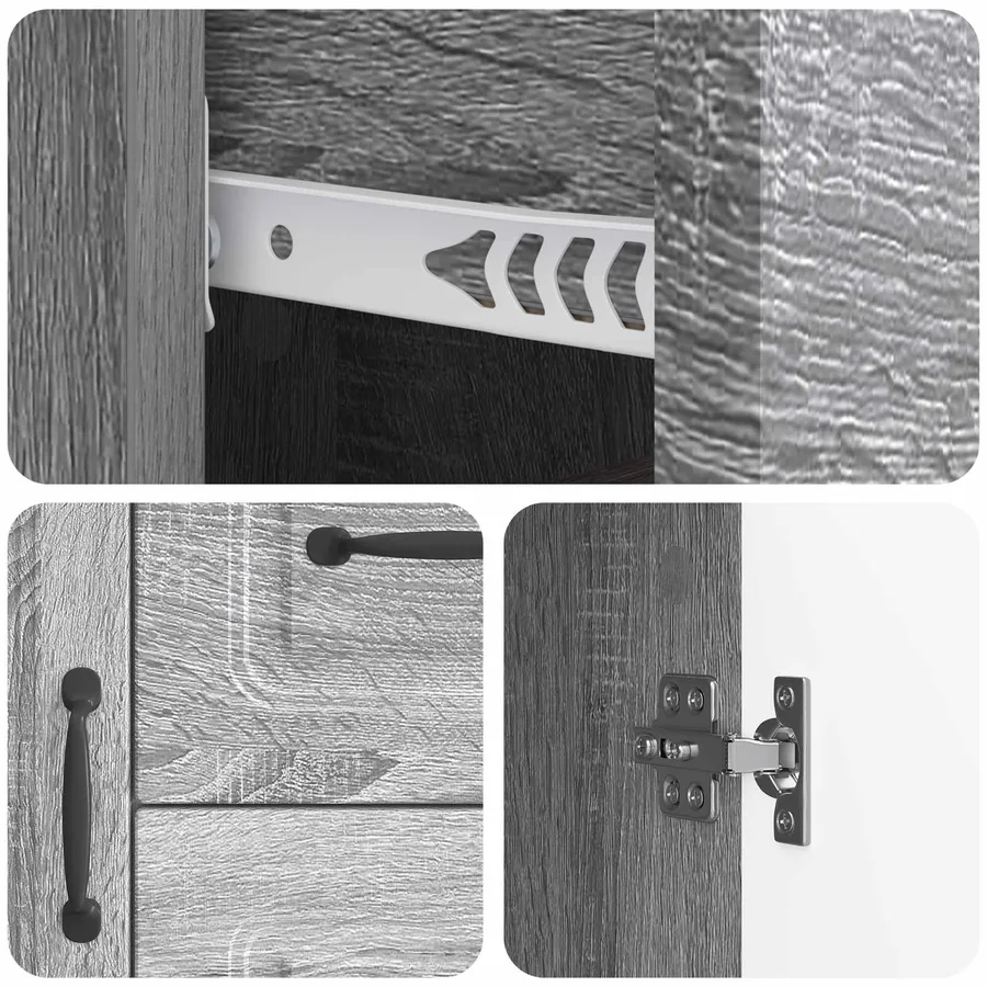 Buffet Sonoma gris 89 x 34,5 x 57 cm Bois d'ingénierie - 9