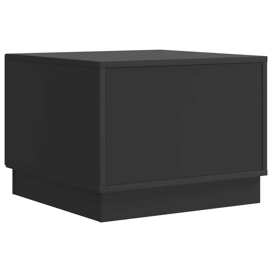 Table basse avec tiroir Noir 49 x 50 x 37 cm Bois d'ingénierie - 7