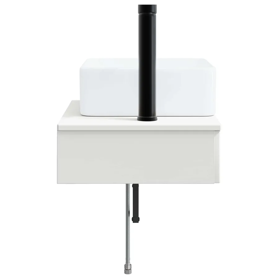 Basin de lavage mural Blanc 50 x 41 x 39 cm Bois d'ingénierie - 4