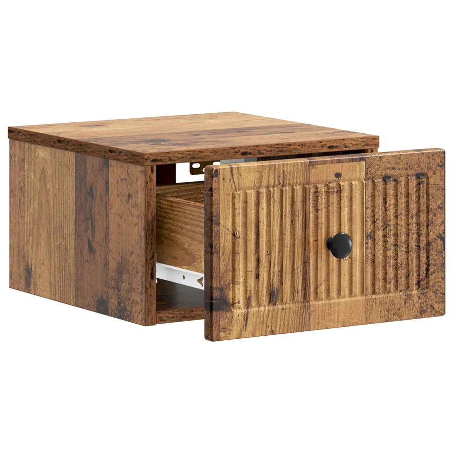 Cabinet de chevet mural 2 pcs Bois ancien 33 x 34,5 x 20 cm - 6