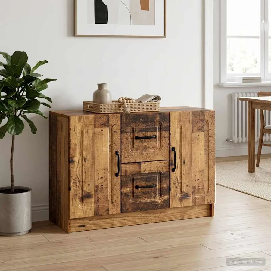 Buffet Bois ancien 89 x 34,5 x 57 cm Bois d'ingénierie