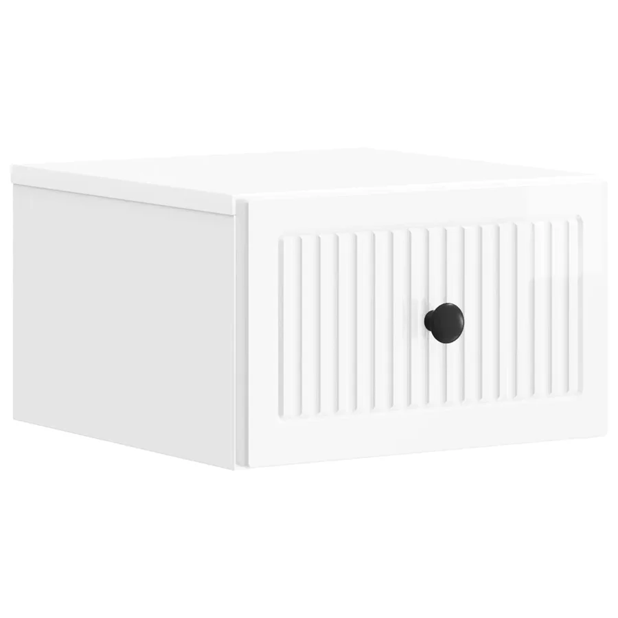 Cabinet de chevet mural 2 pcs Blanc brillant 33 x 34,5 x 20 cm - 5