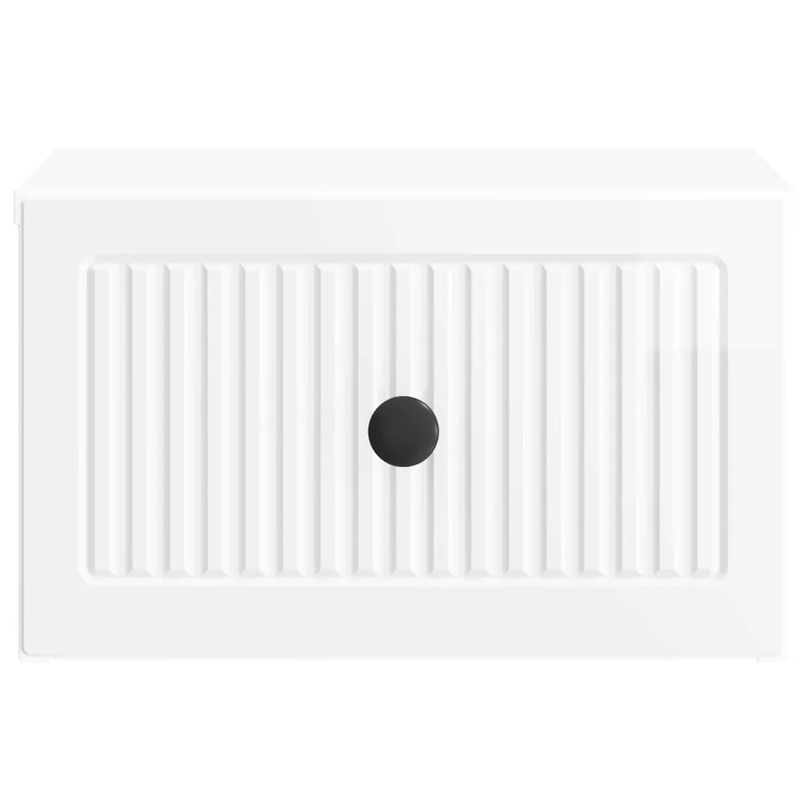 Cabinet de chevet mural 2 pcs Blanc brillant 33 x 34,5 x 20 cm - 7