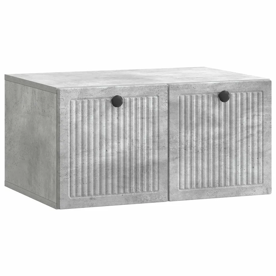 Meuble TV mural Gris béton 59,5 x 41 x 30 cm Bois d'ingénierie - 2