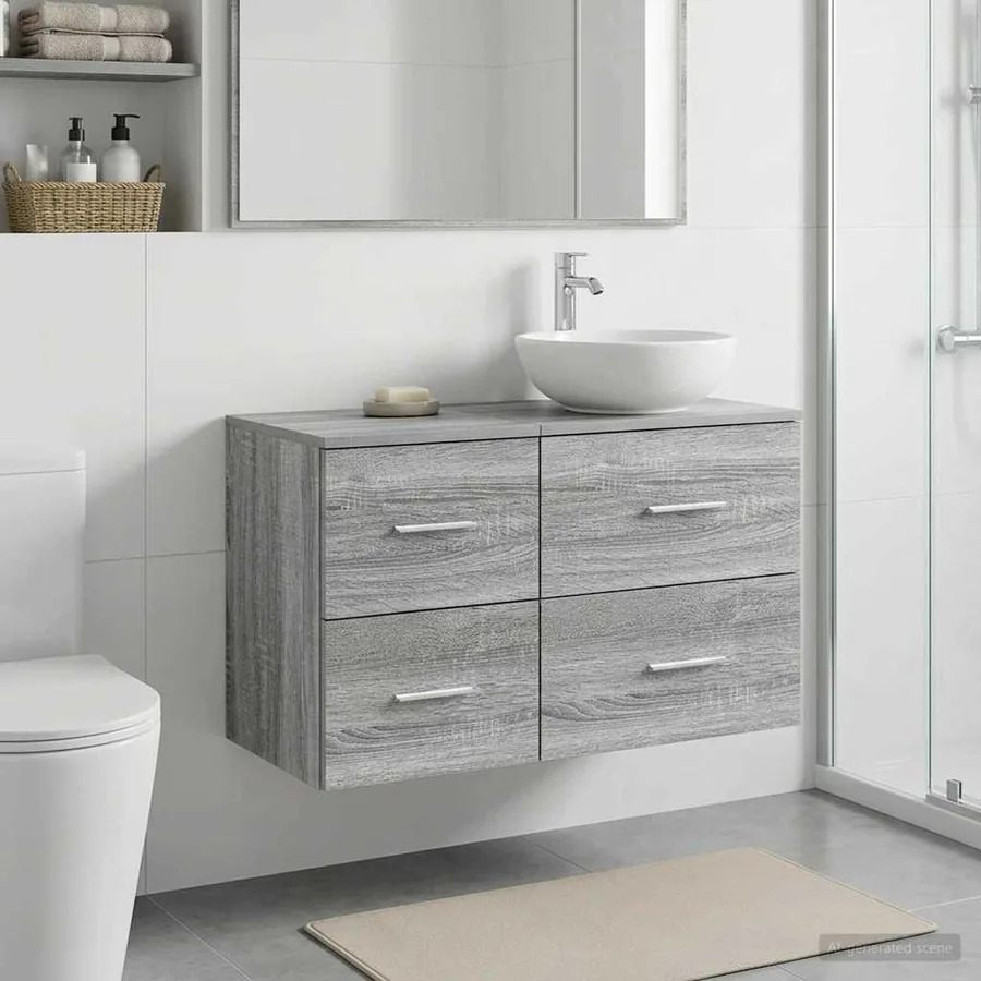 Meuble de Salle de Bain In-between Sonoma gris 30 x 35 x 50 cm
