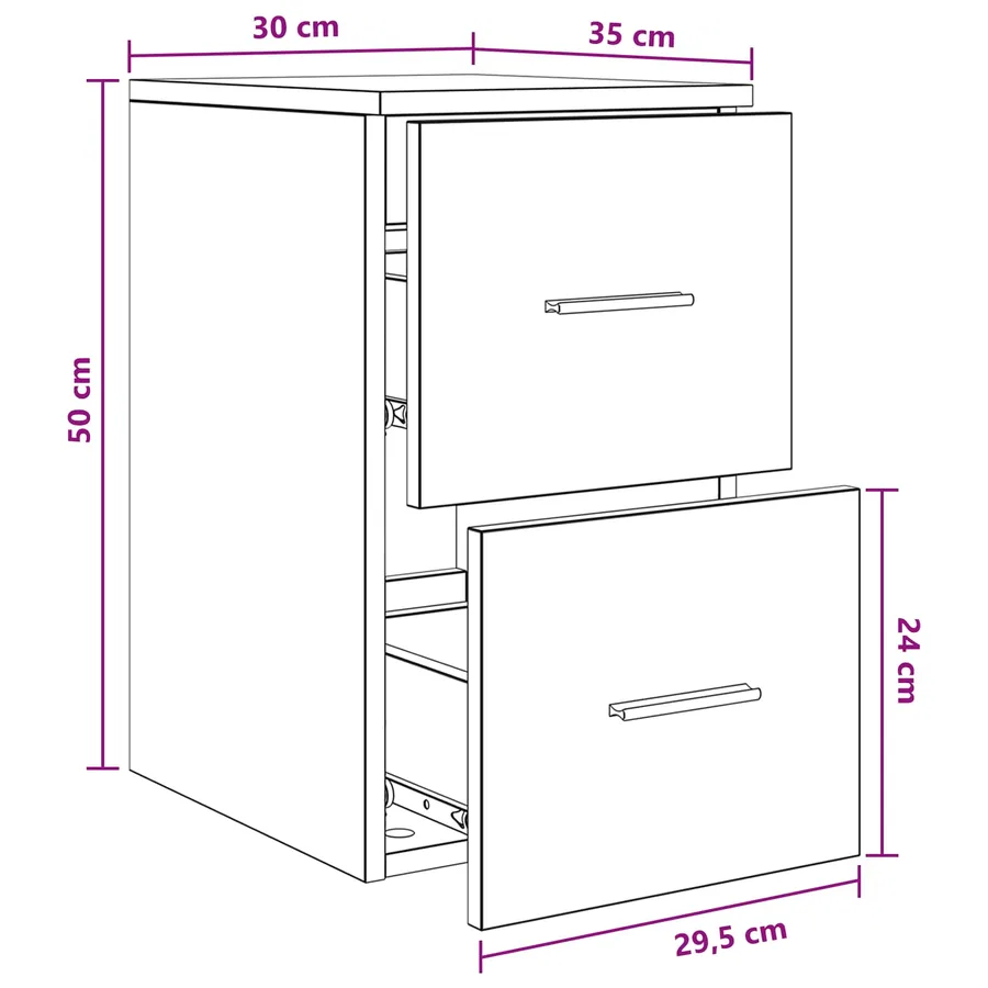Meuble de Salle de Bain In-between Sonoma gris 30 x 35 x 50 cm - 9