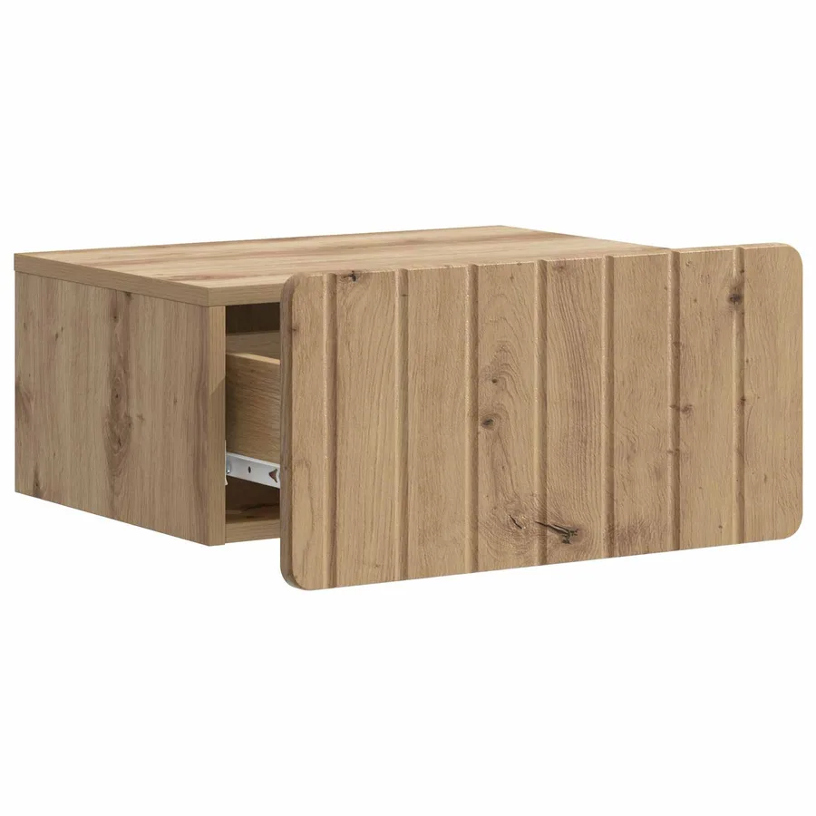 Cabinet de chevet mural 2 pc Chêne artisanal 49 x 34,5 x 24 cm - 6