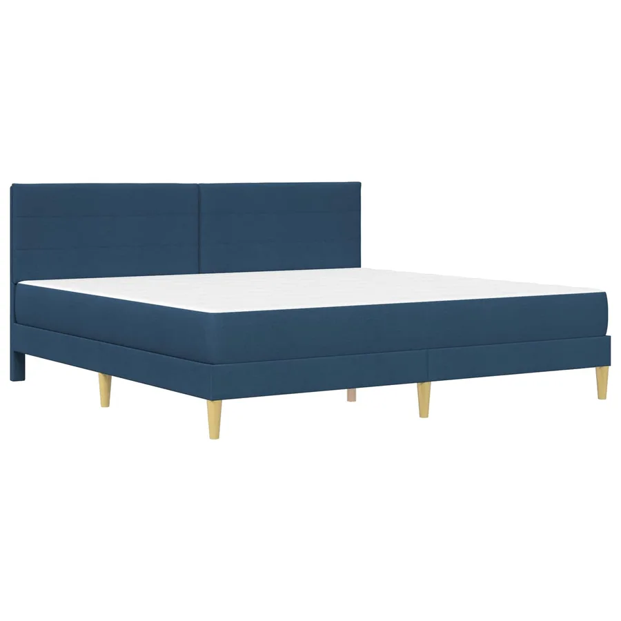 Cadre de lit Bleu 200 x 200 cm Polyester - 3