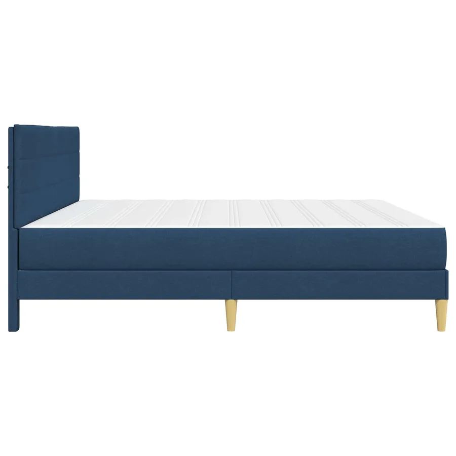 Cadre de lit Bleu 200 x 200 cm Polyester - 7