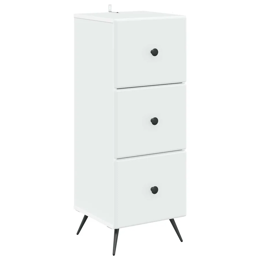Armoire à tiroirs Blanc 33 x 34,5 x 90 cm Bois d'ingénierie - 2