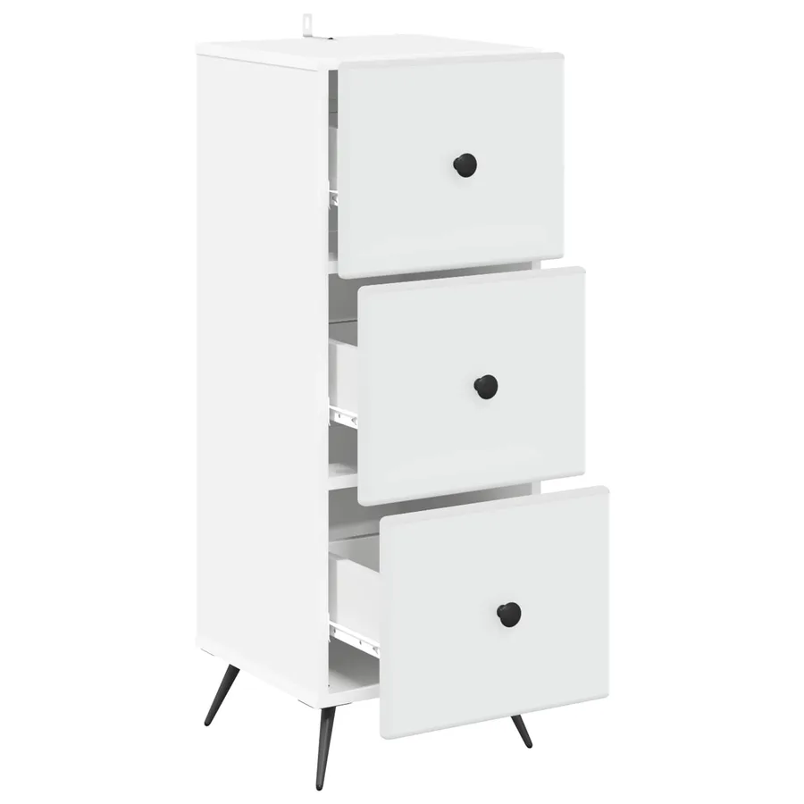 Armoire à tiroirs Blanc 33 x 34,5 x 90 cm Bois d'ingénierie - 5