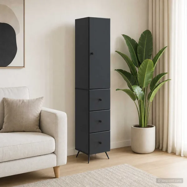 Ensemble de Meubles 2 pcs Noir 34,5 x 34,5 x 90 cm