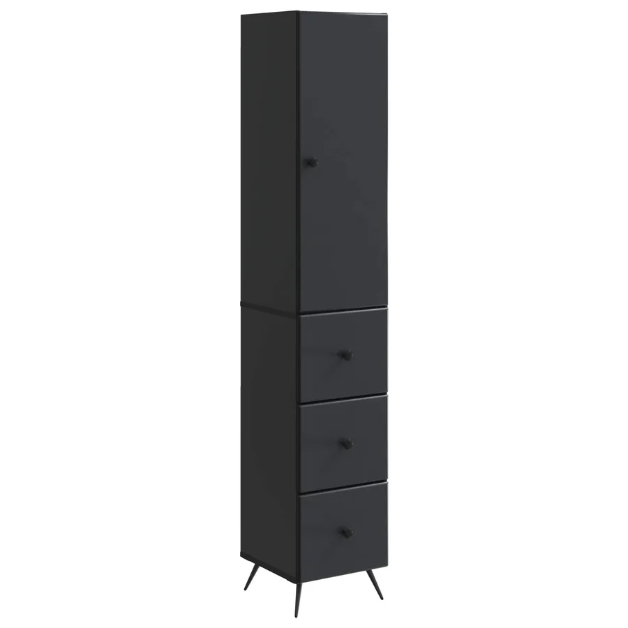Ensemble de Meubles 2 pcs Noir 34,5 x 34,5 x 90 cm - 2