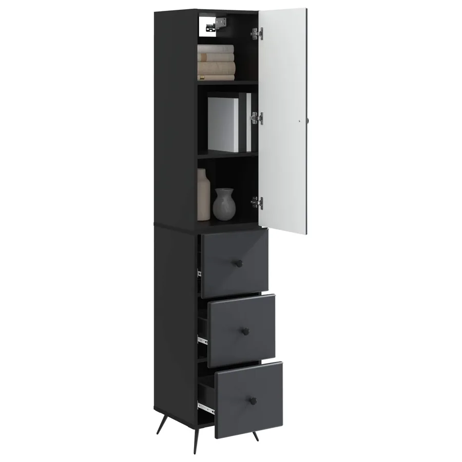 Ensemble de Meubles 2 pcs Noir 34,5 x 34,5 x 90 cm - 3