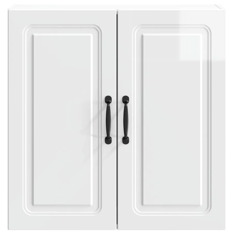 Armoire Murale Blanc brillant 59 x 31 x 60 cm Bois d'ingénierie - 4