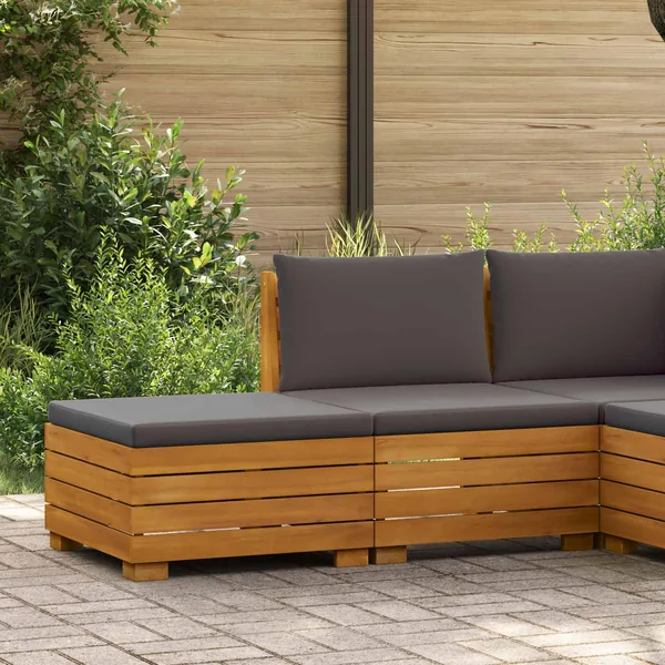 Ensemble de salon de jardin 2 Pièce Marron Bois d'Acacia Massif