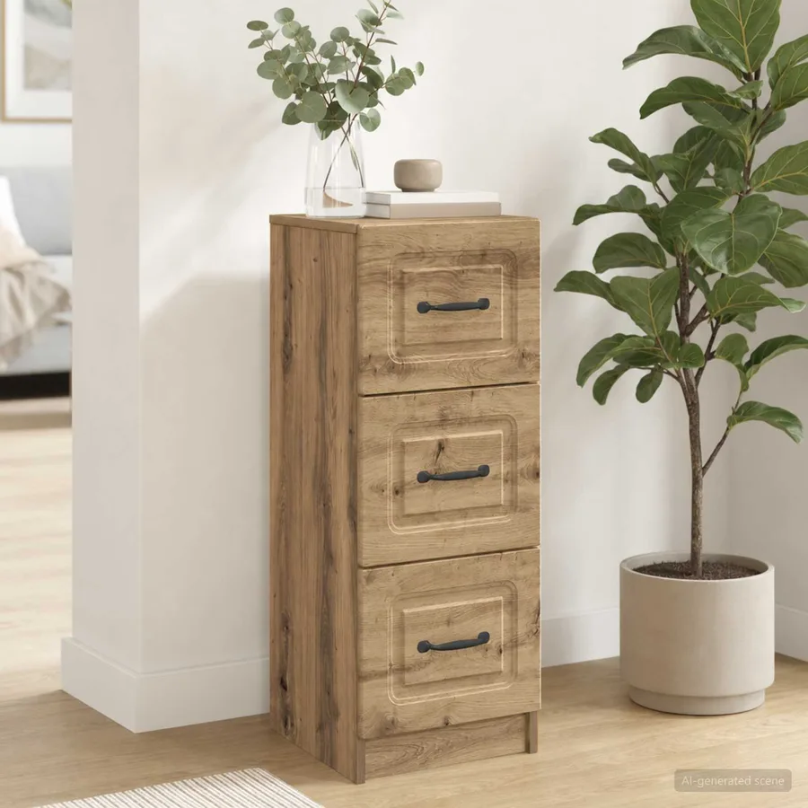 Armoire à tiroirs 33 x 34,5 x 87 cm Bois d'ingénierie - 4