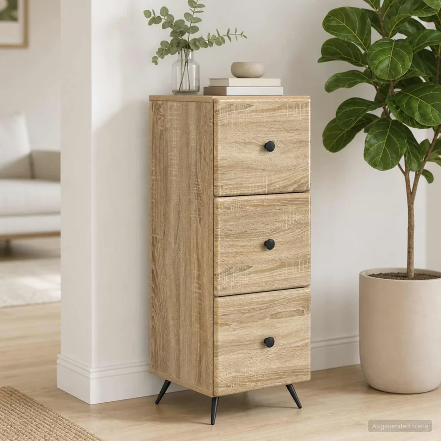 Armoire à tiroirs Chêne Sonoma 33 x 34,5 x 90 cm