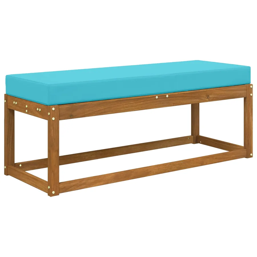 Coussin de Siège d'Extérieur Turquoise 111,5 x 40 x 8 cm - 3