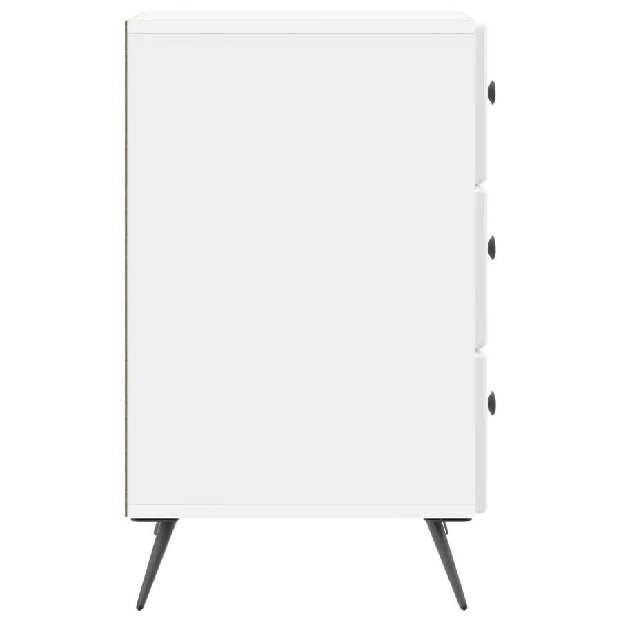 Cabinet de chevet avec tiroir Blanc brillant 43 x 41 x 66,5 cm - 6