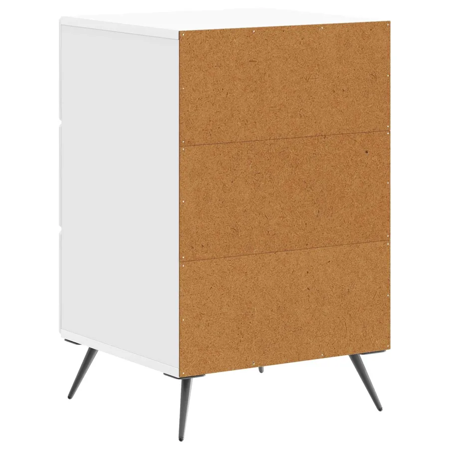Cabinet de chevet avec tiroir Blanc brillant 43 x 41 x 66,5 cm - 7