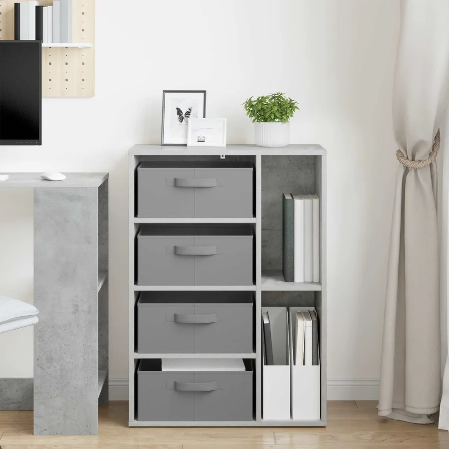 Buffet Gris béton 60 x 33,5 x 84 cm - 4