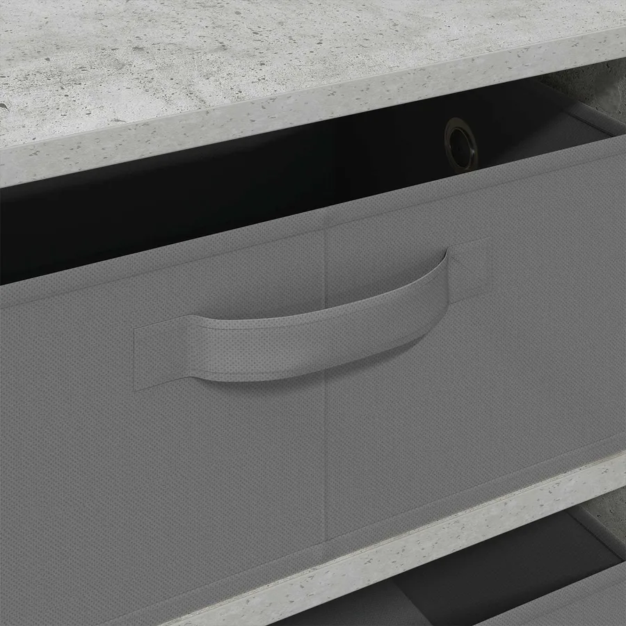 Buffet Gris béton 60 x 33,5 x 84 cm - 8