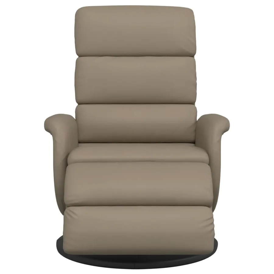 Fauteuil inclinable avec repose-pieds cappuccino similicuir - 3