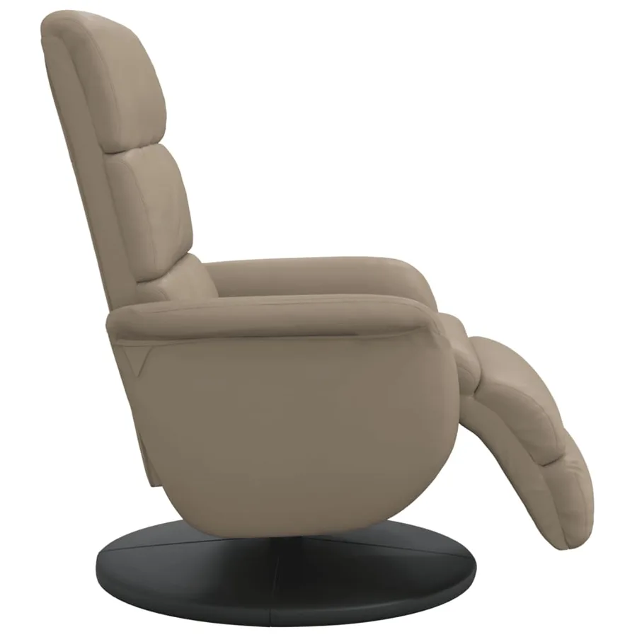 Fauteuil inclinable avec repose-pieds cappuccino similicuir - 4
