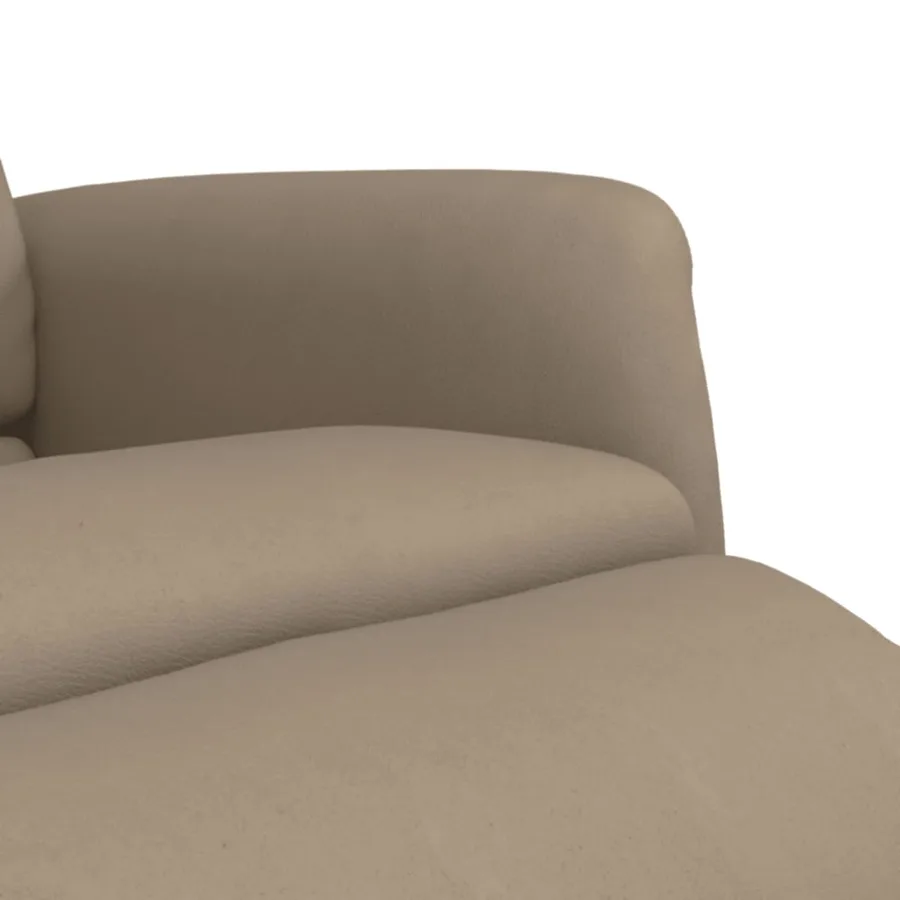 Fauteuil inclinable avec repose-pieds cappuccino similicuir - 7
