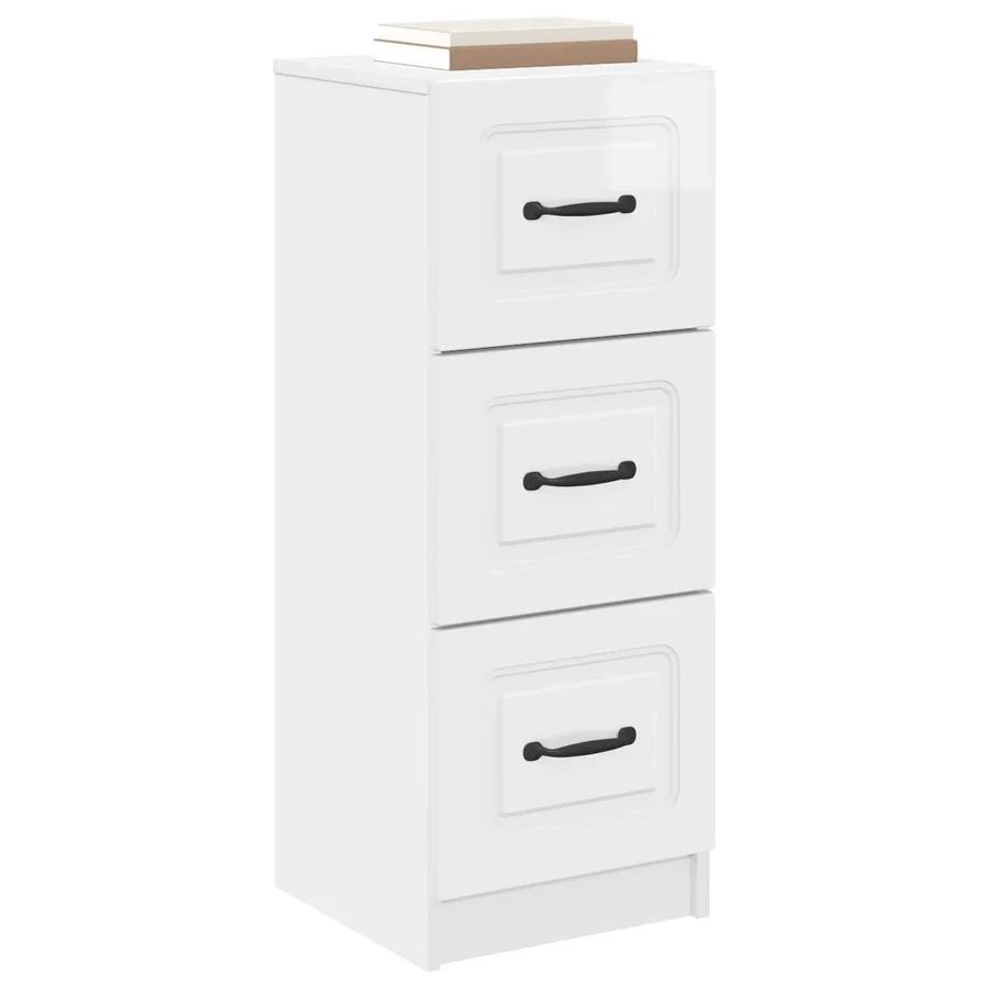Armoire à tiroirs Blanc brillant 33 x 34,5 x 87 cm - 3