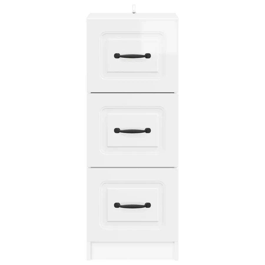 Armoire à tiroirs Blanc brillant 33 x 34,5 x 87 cm - 6
